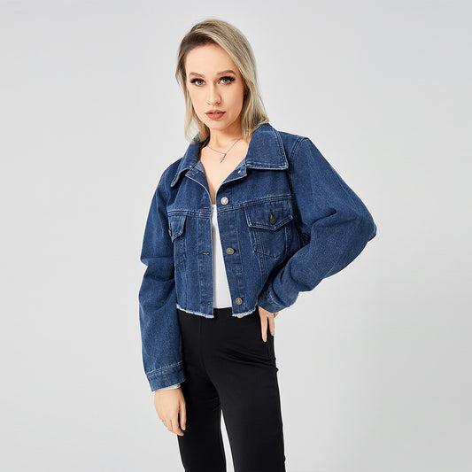 The Raw Edge Design Is Retro And Loose With A Soft Denim Jacket