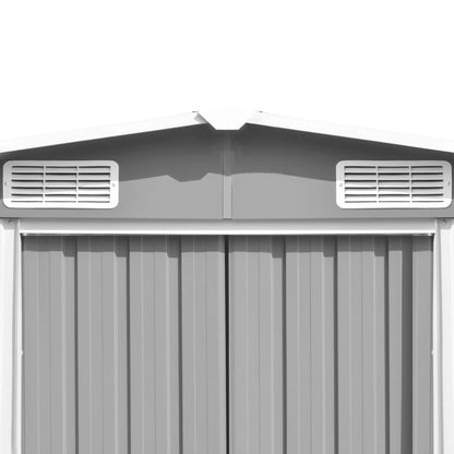 Garden Shed 257x489x181 cm Metal Grey