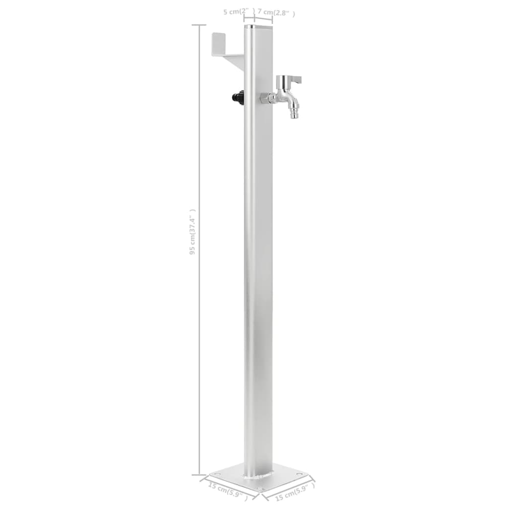 Garden Water Column Aluminium 95 cm