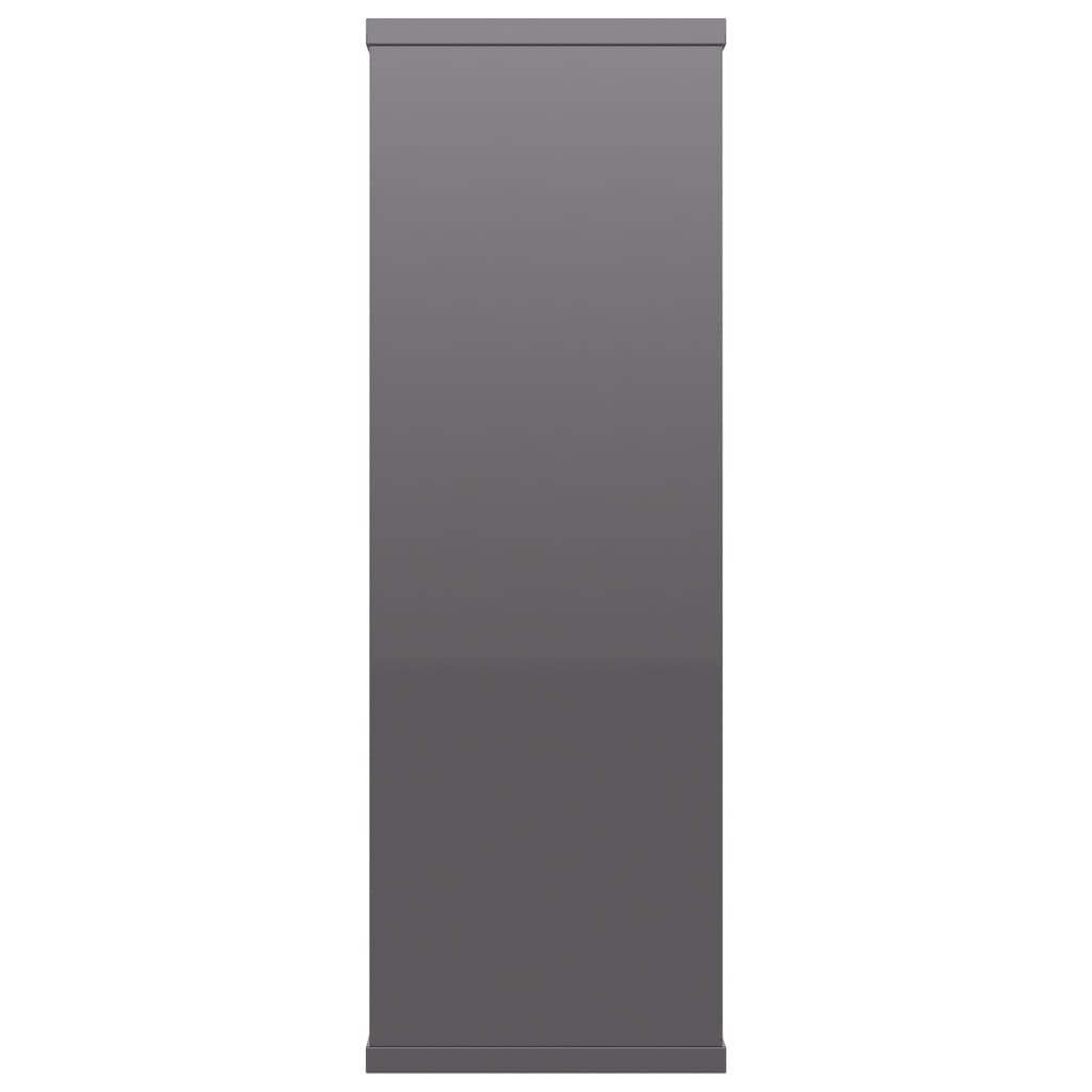 Wall Shelf High Gloss Grey 104x20x58.5 cm Engineered Wood