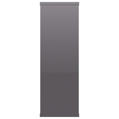 Wall Shelf High Gloss Grey 104x20x58.5 cm Engineered Wood