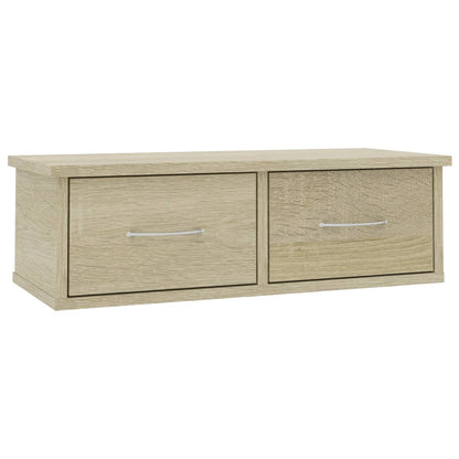 Wall-mounted Drawer Shelf Sonoma Oak 60x26x18.5 cm Engineered Wood