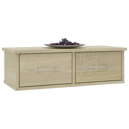 Wall-mounted Drawer Shelf Sonoma Oak 60x26x18.5 cm Engineered Wood