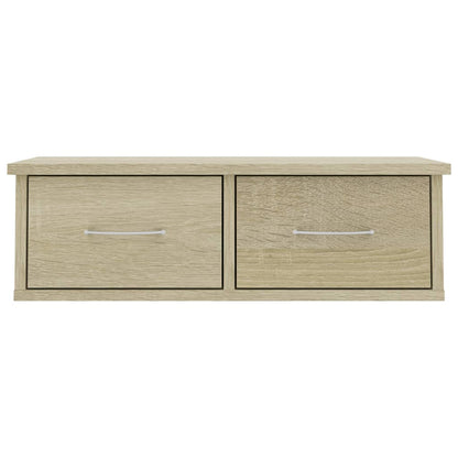 Wall-mounted Drawer Shelf Sonoma Oak 60x26x18.5 cm Engineered Wood