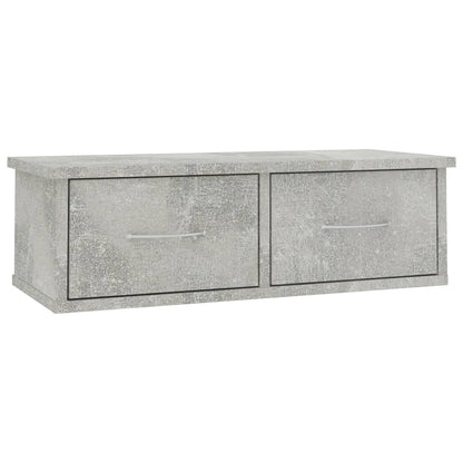 Wall-mounted Drawer Shelf Concrete Grey 60x26x18.5 cm Engineered Wood