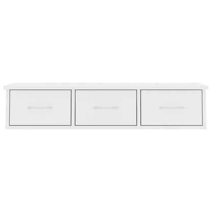 Wall-mounted Drawer Shelf White 88x26x18.5 cm Engineered Wood