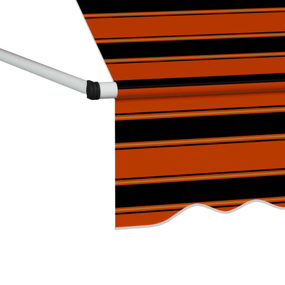 Manual Retractable Awning 200 cm Orange and Brown