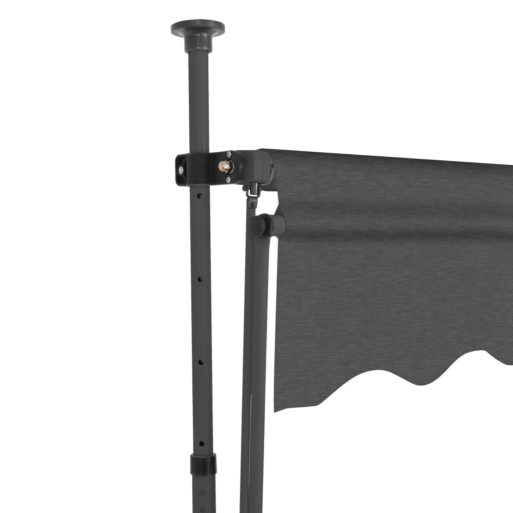 Manual Retractable Awning with LED 100 cm Anthracite