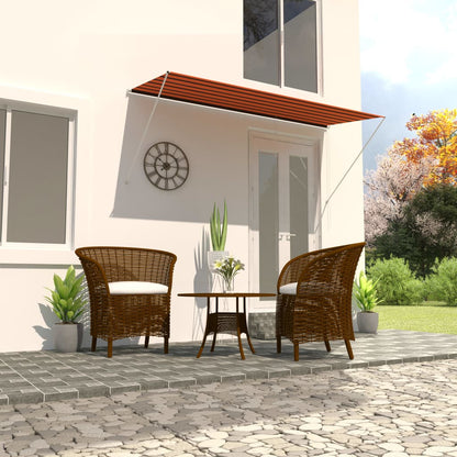 Retractable Awning 300x150 cm Orange and Brown