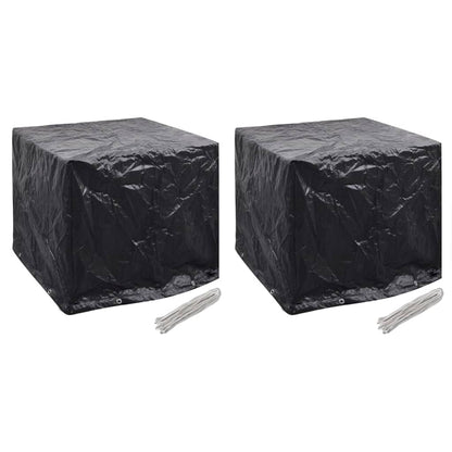 Garden Water Tank Covers 2 pcs 8 Eyelets 116x100x120 cm