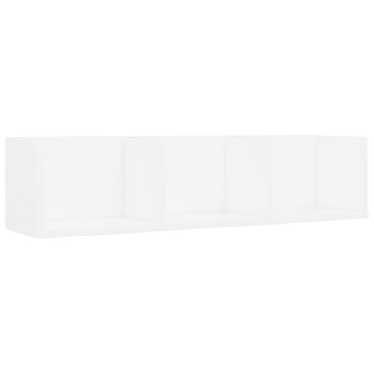 CD Wall Shelf White 75x18x18 cm Engineered Wood