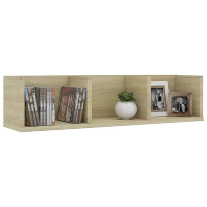 CD Wall Shelf Sonoma Oak 75x18x18 cm Engineered Wood