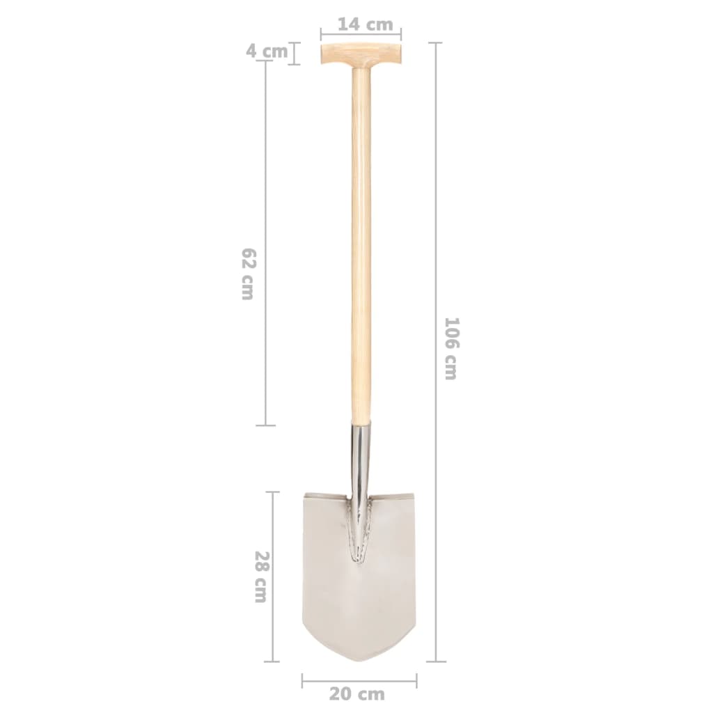 Garden Point Shovel T Grip Stainless Steel and Ashwood