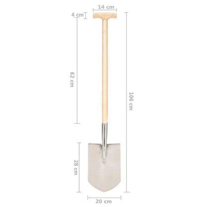 Garden Point Shovel T Grip Stainless Steel and Ashwood