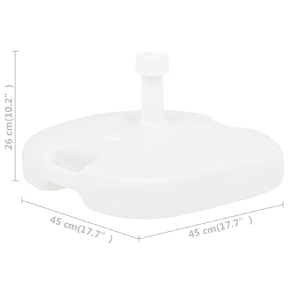 Umbrella Base Sand/Water Filled 16 L White Plastic