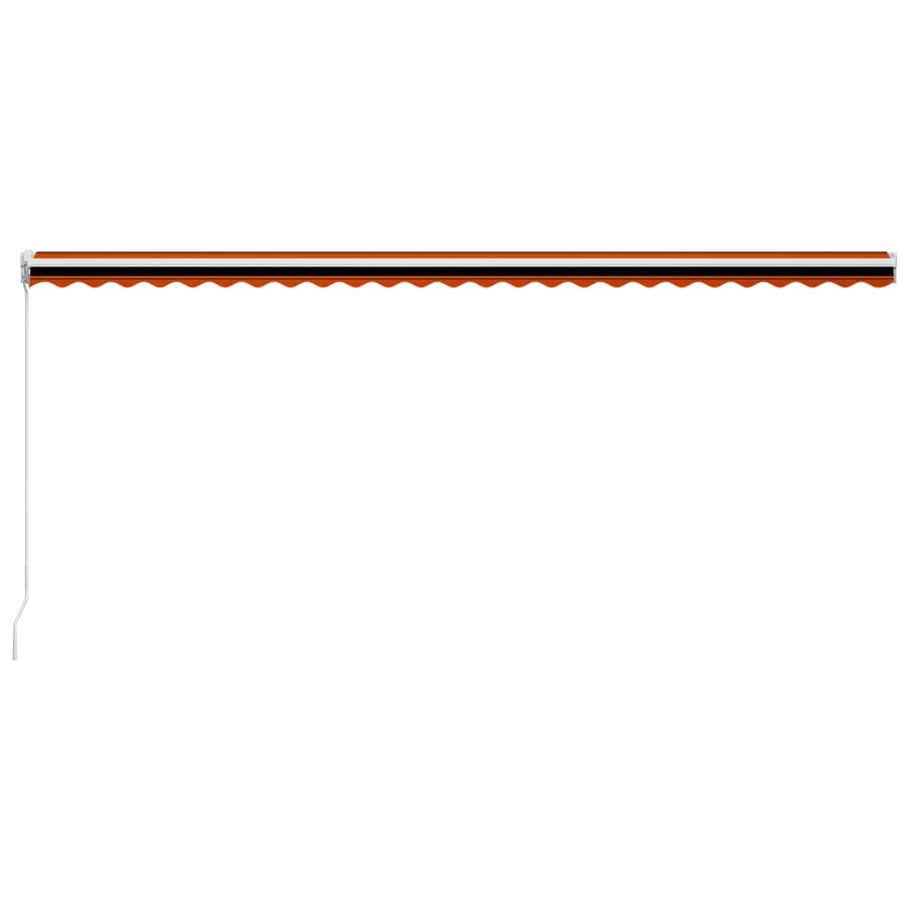 Manual Retractable Awning 600x300 cm Orange and Brown