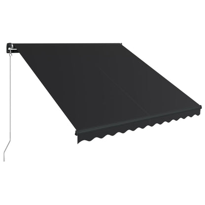 Manual Retractable Awning with LED 300x250 cm Anthracite