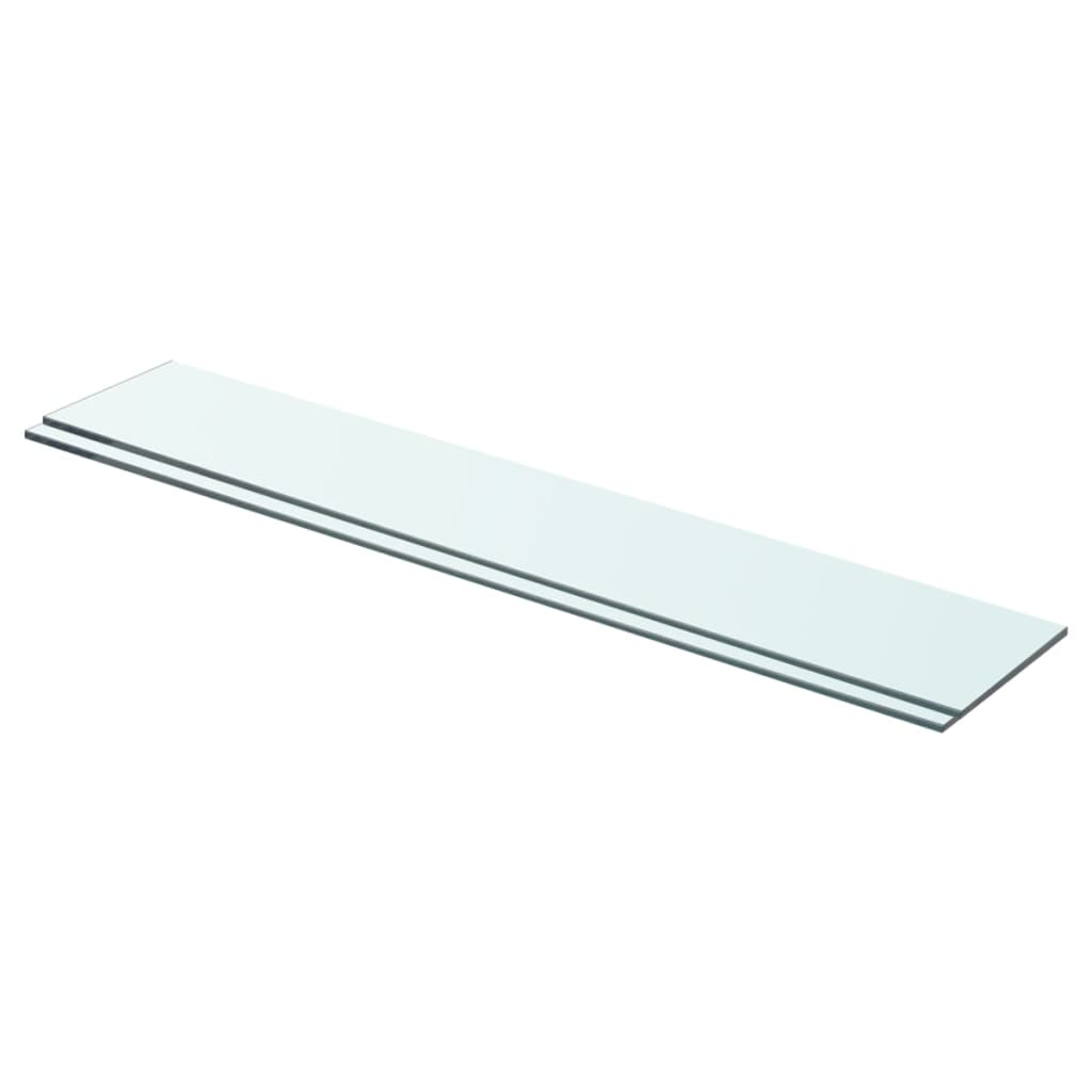 Shelves 2 pcs Panel Glass Clear 70x12 cm