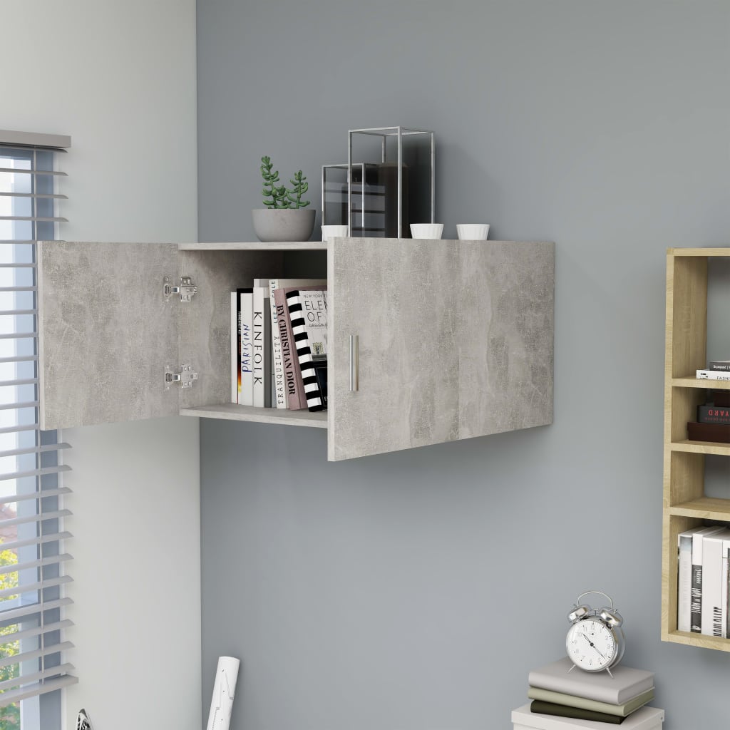 Wall Mounted Cabinet Concrete Grey 80x39x40 cm Engineered Wood