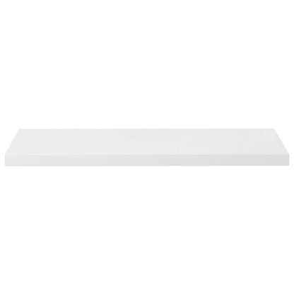 Floating Wall Shelves 2 pcs High Gloss White 90x23.5x3.8 cm MDF