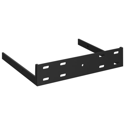 Floating Wall Shelves 4 pcs High Gloss Black 23x23.5x3.8 cm MDF