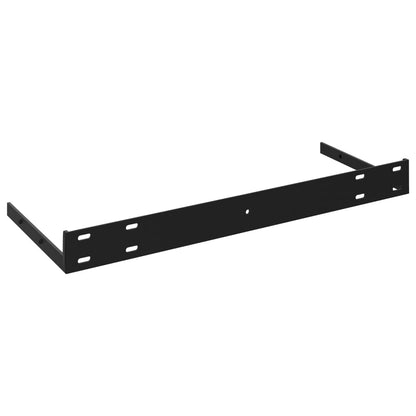 Floating Wall Shelves 4 pcs High Gloss Black 80x23.5x3.8 cm MDF