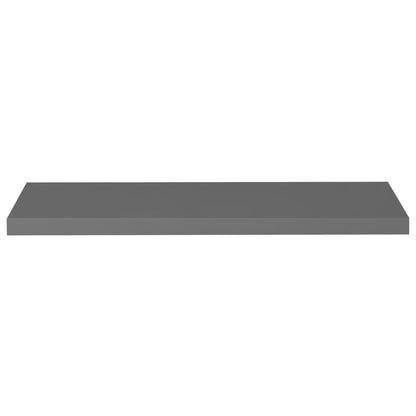 Floating Wall Shelf High Gloss Grey 90x23.5x3.8 cm MDF