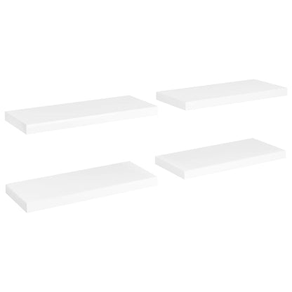 Floating Wall Shelves 4 pcs White 60x23.5x3.8 cm MDF