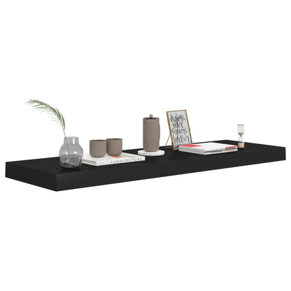 Floating Wall Shelves 4 pcs Black 80x23.5x3.8 cm MDF