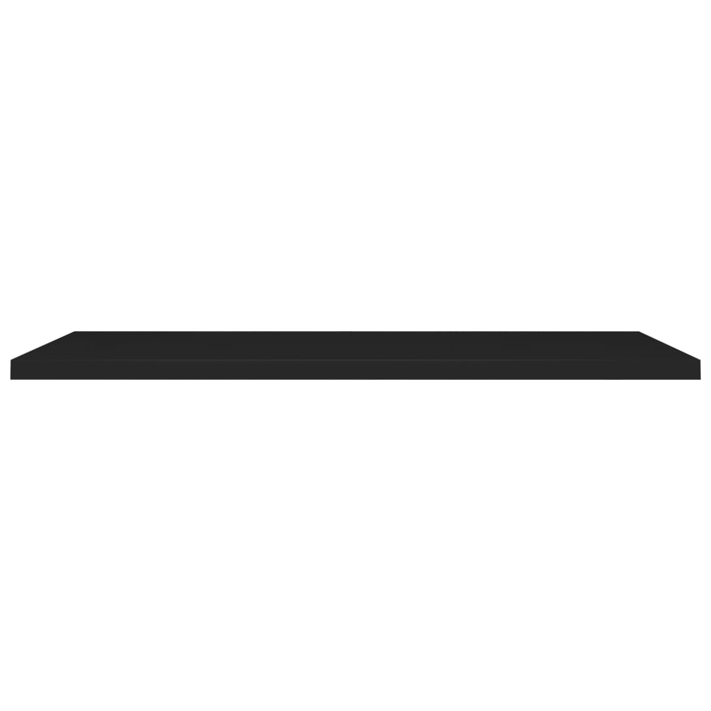 Floating Wall Shelves 2 pcs Black 120x23.5x3.8 cm MDF