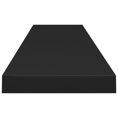 Floating Wall Shelves 2 pcs Black 120x23.5x3.8 cm MDF