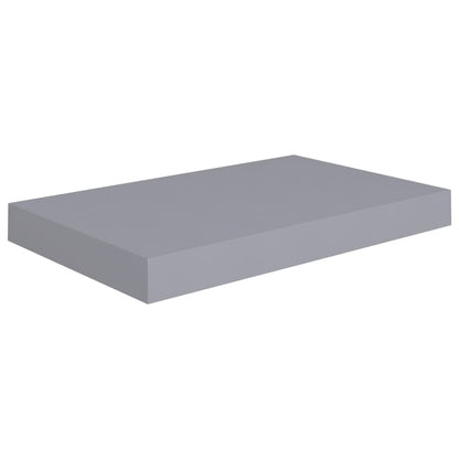 Floating Wall Shelves 2 pcs Grey 40x23x3.8 cm MDF