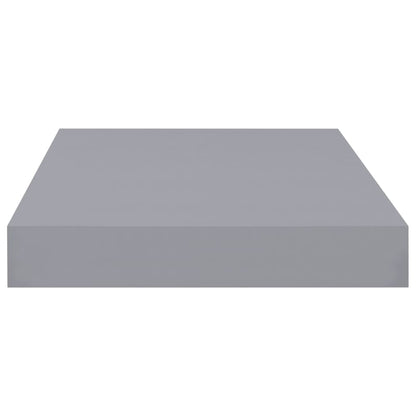 Floating Wall Shelves 2 pcs Grey 40x23x3.8 cm MDF