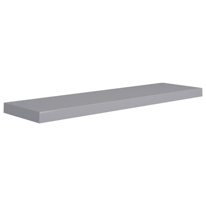 Floating Wall Shelves 2 pcs Grey 90x23.5x3.8 cm MDF