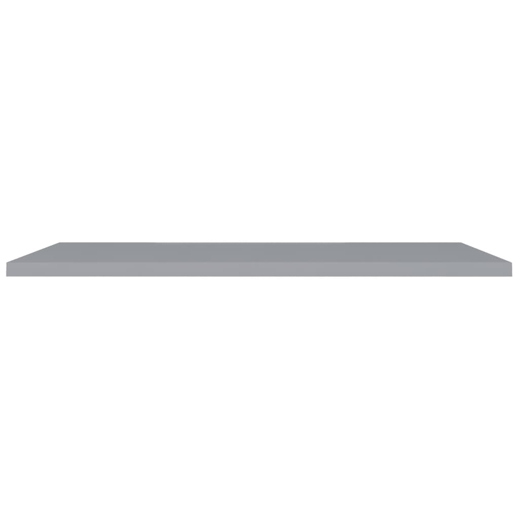 Floating Wall Shelves 2 pcs Grey 120x23.5x3.8 cm MDF