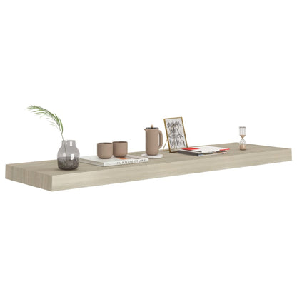 Floating Wall Shelves 2 pcs Oak 90x23.5x3.8 cm MDF