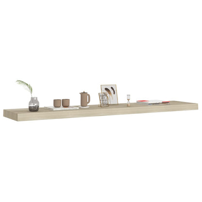 Floating Wall Shelf Oak 120x23.5x3.8 cm MDF