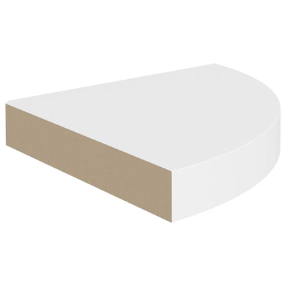 Floating Corner Shelves 2 pcs White 25x25x3.8 cm MDF