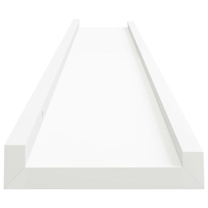 Picture Frame Ledge Shelves 2 pcs White 80x9x3 cm MDF