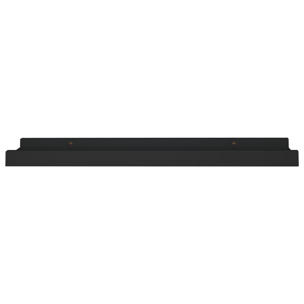 Picture Frame Ledge Shelves 2 pcs Black 40x9x3 cm MDF