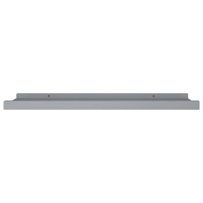 Picture Frame Ledge Shelves 2 pcs Grey 60x9x3 cm MDF