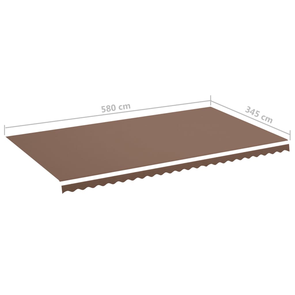 Replacement Fabric for Awning Brown 6x3.5 m