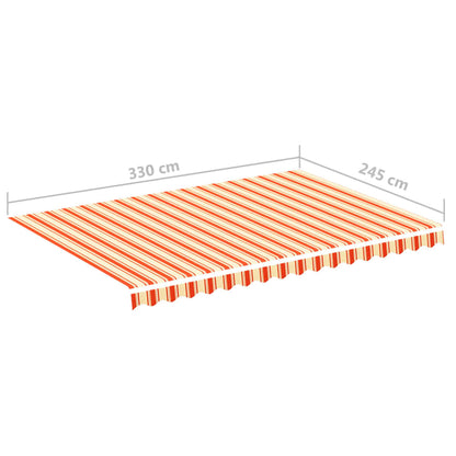 Replacement Fabric for Awning Yellow and Orange 3.5x2.5 m