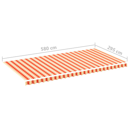 Replacement Fabric for Awning Yellow and Orange 6x3 m