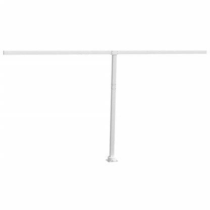 Awning Post Set White 450x245 cm Iron