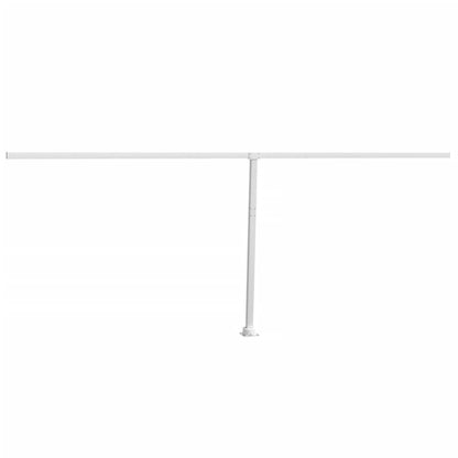 Awning Post Set White 600x245 cm Iron