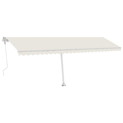 Awning Post Set White 600x245 cm Iron