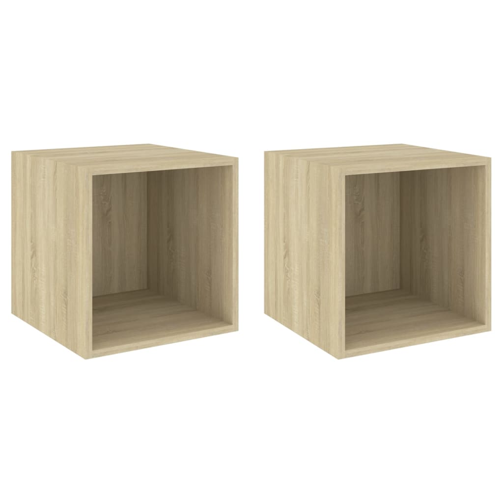 Wall Cabinets 2 pcs Sonoma Oak 37x37x37 cm Engineered Wood