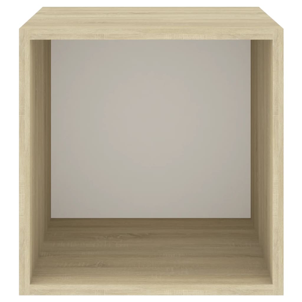 Wall Cabinet White and Sonoma Oak 37x37x37 cm Engineered Wood