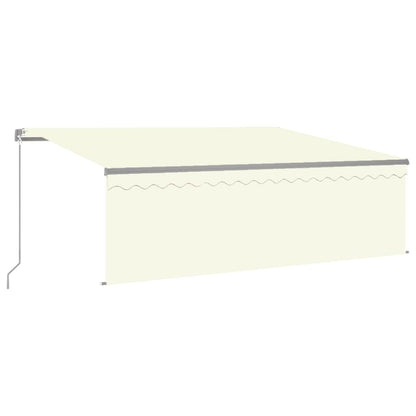 Manual Retractable Awning with Blind 4.5x3m Cream